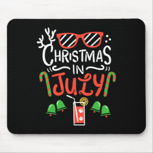Weihnachten im Juli T-Shirt Sommer Strandurlaub Mousepad