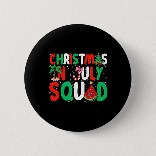 Weihnachten im Juli-Team Lustiger Sommer Xmas Männ Button (Vorderseite)