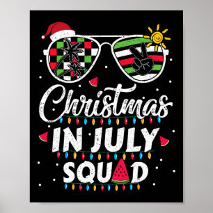 Weihnachten im Juli-Team Lustiger Sommer Xmas Männ Poster