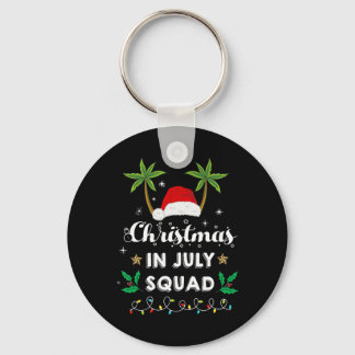 Weihnachten im Juli-Team Lustiger Sommer Xmas-Sant Schlüsselanhänger