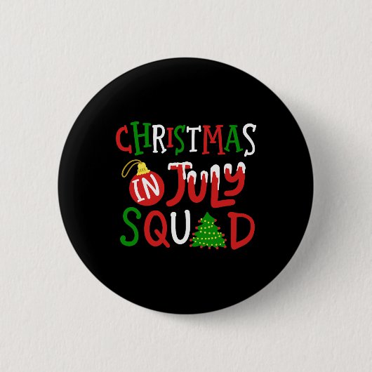 Weihnachten im Juli-Team Lustiges Frohes Xmas Männ Button (Vorderseite)