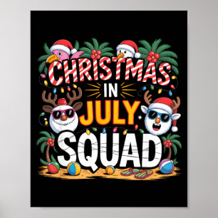 Weihnachten im Juli-Team Weihnachtsmann Flamingo S Poster