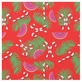 Weihnachten im Juli tropische Candy Canes Muster Stoff