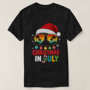 Weihnachten im Juli Tropischer Sommerurlaub T-Shirt