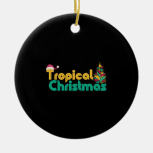Weihnachten im Juli - Tropischer Weihnachtsbaum Keramik Ornament
