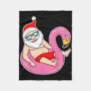 Weihnachten im Juli Tropischer Weihnachtsmann am P Fleecedecke