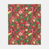 Weihnachten im Juli tropisches Muster Fleecedecke (Vorderseite)