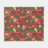 Weihnachten im Juli tropisches Muster Fleecedecke (Vorderseite (Horizontal))