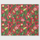 Weihnachten im Juli tropisches Muster Geschenkpapier (Flach)