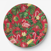 Weihnachten im Juli tropisches Muster Pappteller (Vorderseite)