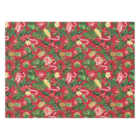 Weihnachten im Juli tropisches Muster Tischdecke (Vorderseite (Horizontal))