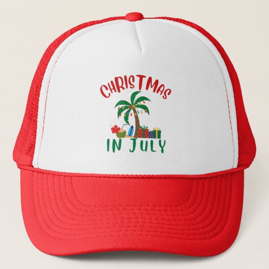Weihnachten im Juli Truckerkappe (Vorderseite)