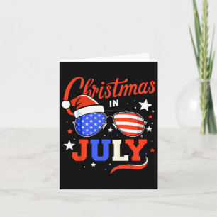 Weihnachten im Juli und Patriotik 4. Juli unabhäng Karte
