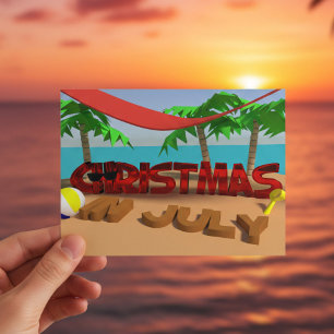 Weihnachten im Juli Urlaubspostkarte