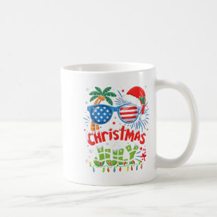 Weihnachten im Juli US-Flagge Summer Beach Hawaii  Kaffeetasse