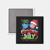 Weihnachten im Juli US-Flagge Summer Beach Hawaii Magnet (Vorderseite/Rückseite)