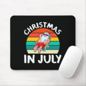 Weihnachten im Juli Vintage Santa Hawaiian Surfen Mousepad (Mit Mouse)