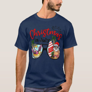 Weihnachten im Juli Vintager Weihnachtsstrand T-Shirt