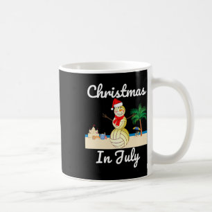 Weihnachten im Juli Volleybyll Schneemann Santa Hu Kaffeetasse