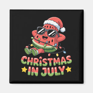 Weihnachten im Juli Wassermelon Bäume Sommer Menne Magnet