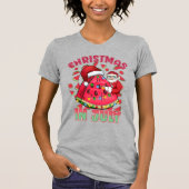 Weihnachten im Juli Wassermelon Santa Tropical-Som T-Shirt (Vorderseite)