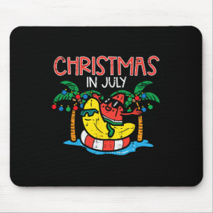 Weihnachten im Juli Wassermelone Bynana Jungen Mäd Mousepad
