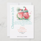 Weihnachten im Juli Wassermelone Einladung (Vorderseite)