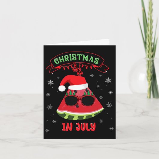 Weihnachten im Juli Wassermelone Karte (Vorderseite)