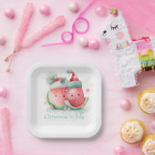 Weihnachten im Juli Wassermelone Pappteller (Party)