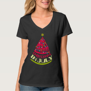 Weihnachten Im Juli Wassermelone Scheibe Weihnacht T-Shirt