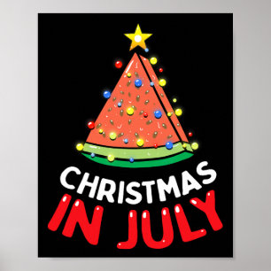 Weihnachten im Juli Wassermelone Xmas Baum Männer Poster