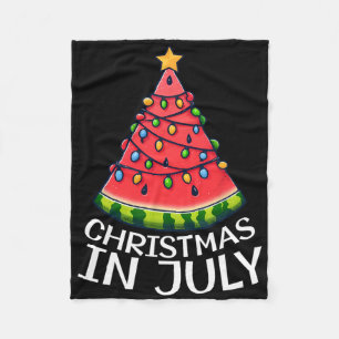 Weihnachten im Juli Wassermelone Xmas Baum Sommer Fleecedecke