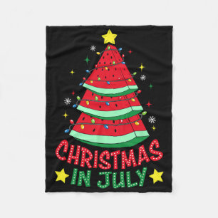 Weihnachten im Juli Wassermelone Xmas Baum Sommer Fleecedecke