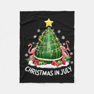 Weihnachten im Juli Wassermelonenbaum Lustiger Fla Fleecedecke