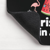Weihnachten im Juli Wassermelonenbaum Lustiger Fla Mousepad (Ecke)