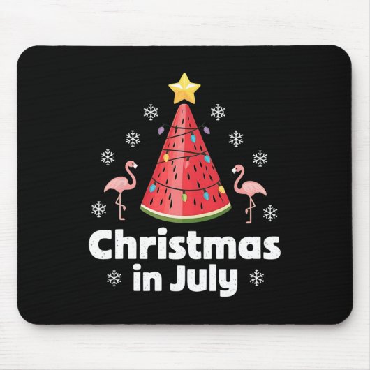 Weihnachten im Juli Wassermelonenbaum Lustiger Fla Mousepad (Vorne)