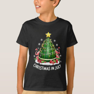 Weihnachten im Juli Wassermelonenbaum Lustiger Fla T-Shirt