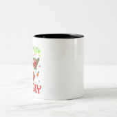 Weihnachten im Juli Watermelon Ananas Weihnachtsma Zweifarbige Tasse (Mittel)