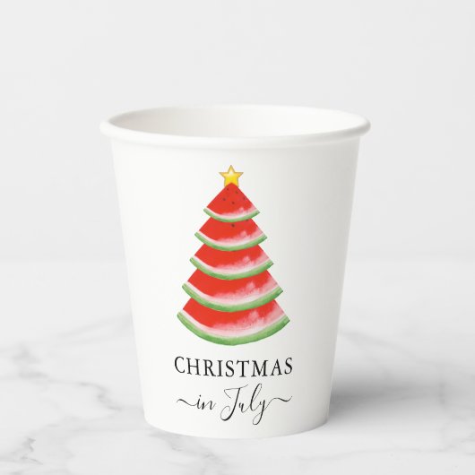 Weihnachten im Juli Watermelon Pappbecher (Vorderseite)