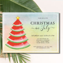 Weihnachten im Juli Watermelon-Party