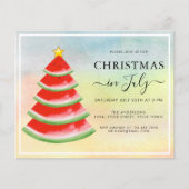 Weihnachten im Juli Watermelon-Party Einladung Flyer (Vorne)