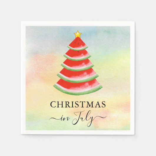 Weihnachten im Juli Watermelon Serviette (Vorderseite)