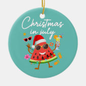 Weihnachten im Juli Watermelon Sommerurlaub Keramik Ornament (Vorne)