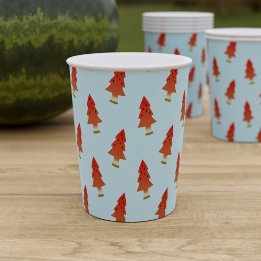 Weihnachten im Juli Watermelon Trees Paper Cups Pappbecher