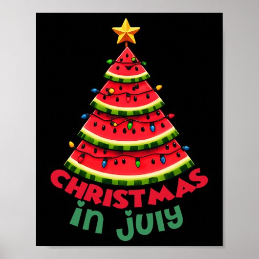 Weihnachten im Juli Watermelon Weihnachten Bäume S Poster (Vorne)