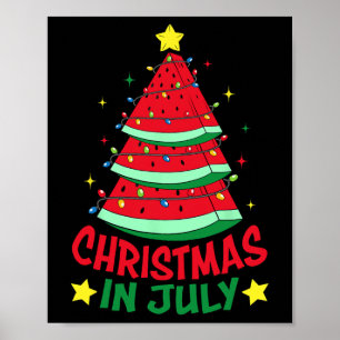 Weihnachten im Juli Watermelon Weihnachten Bäume S Poster