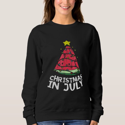 Weihnachten im Juli Watermelon Weihnachten Bäume S Sweatshirt (Vorderseite)