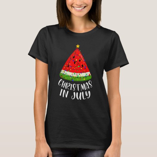 Weihnachten im Juli Watermelon Weihnachten Bäume S T-Shirt (Vorderseite)