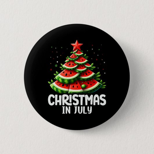 Weihnachten im Juli Watermelon Weihnachten Mägen F Button (Vorderseite)