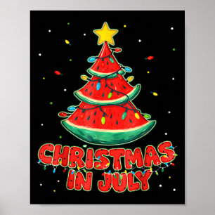 Weihnachten im Juli Watermelon Weihnachten Strand  Poster